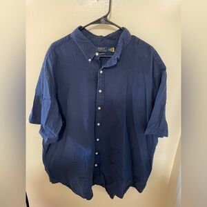 ✨Men’s Polo Ralph Lauren Blue Button Up Dress Shirt Size 3X